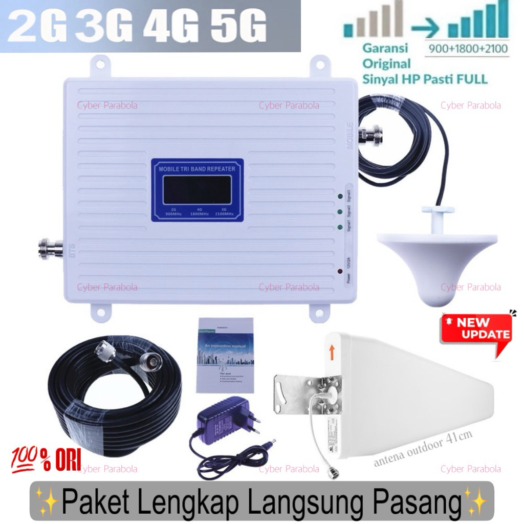 MENGUATKAN SINYAL WIFI MODEM 4G 5G JADI FULL TRIPLE FREQ 900MHZ 1800MHZ 210MHZ