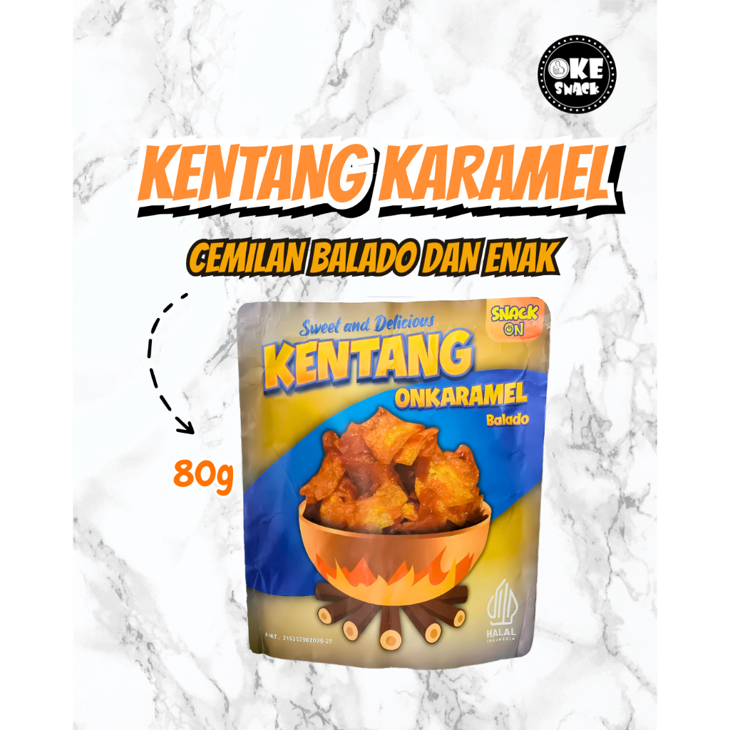 

Snack On Kentang On Karamel Balado Keripik Kentang Balado 80gr