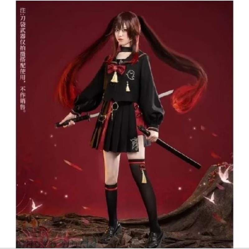 Jual fullset costume cosplay seifuku genshin impact