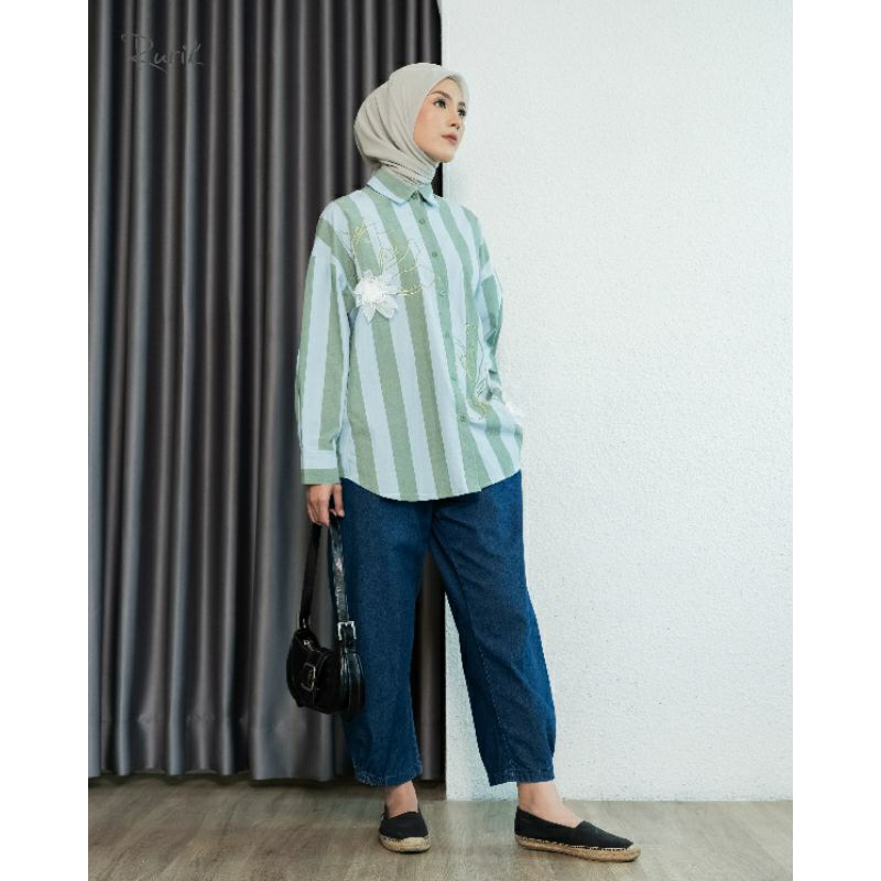 RURIK | FILSA EMBROIDERY SHIRT SAGE LIGHT BLUE