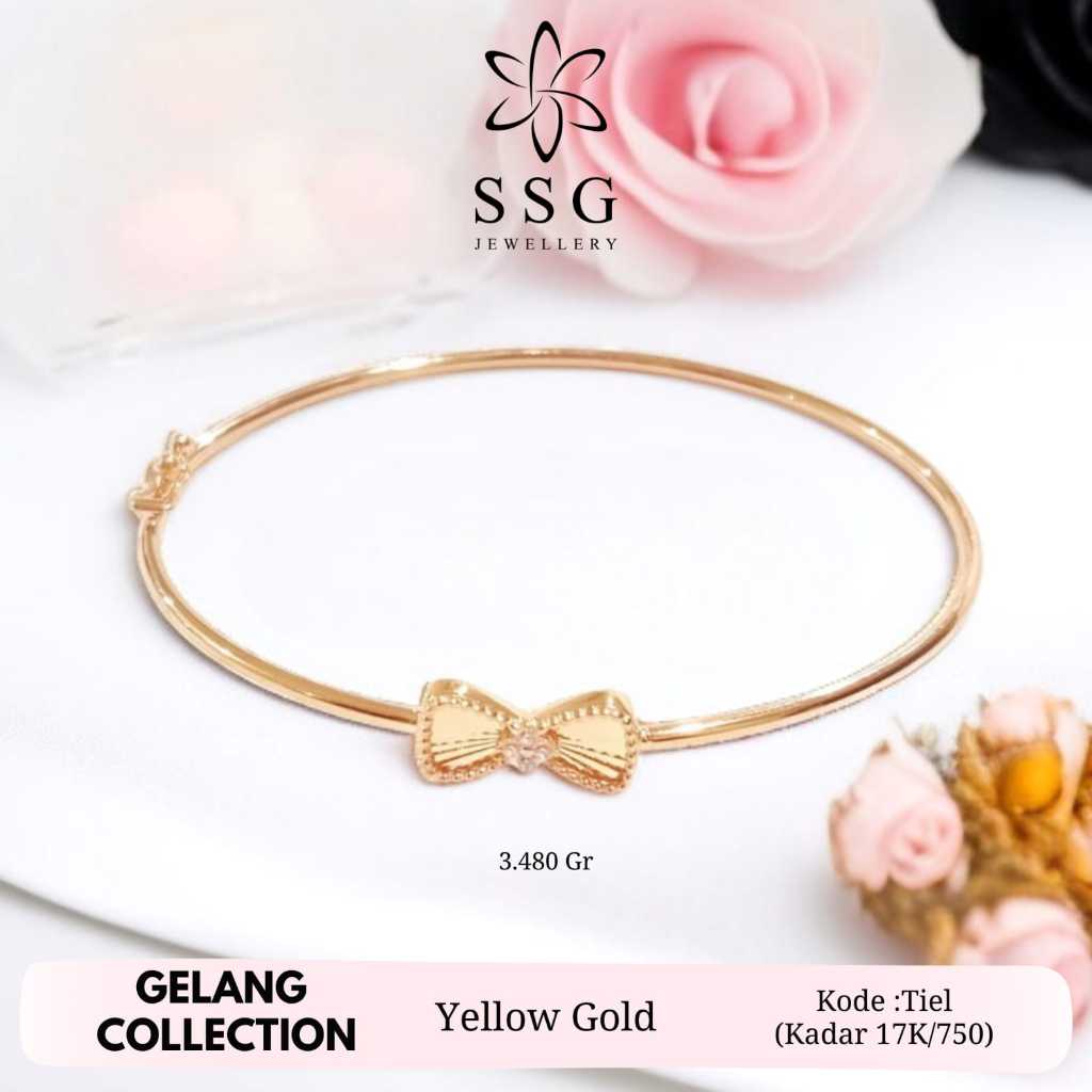 Gelang Bangle Pita Yellow Gold / Emas Kuning - 17k750 - SSG JEWELLERY