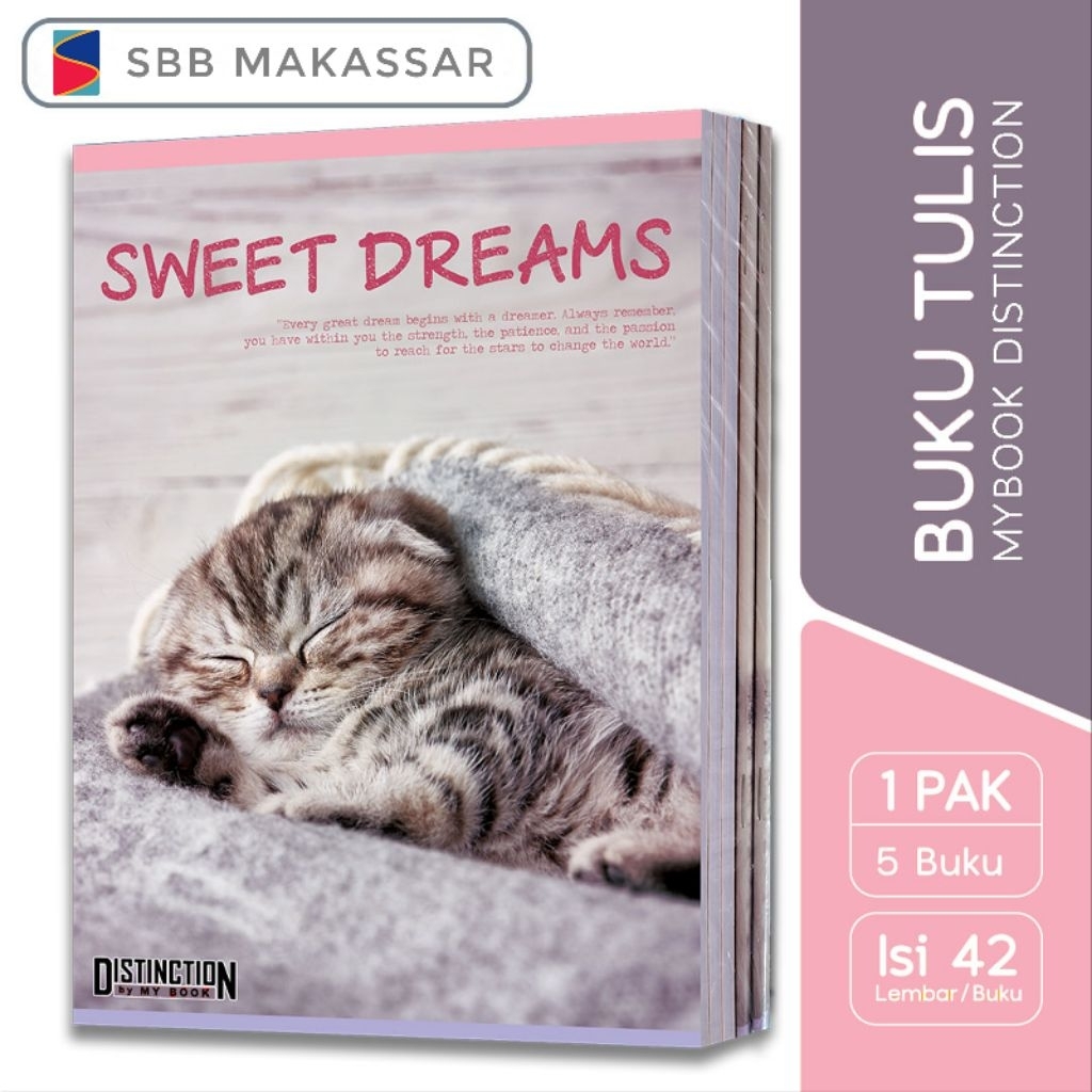 

My Book Distinction Buku Tulis Cat Foto Boxy 42 Lembar - 5 Buku