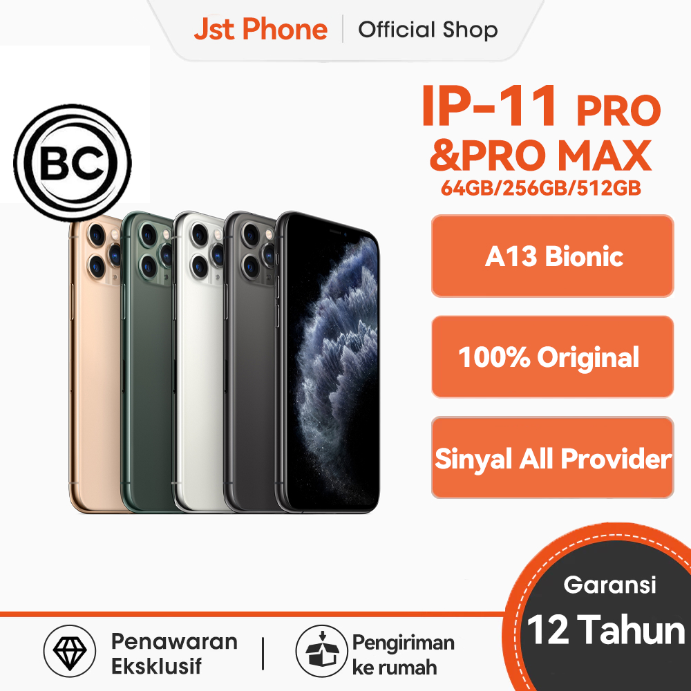 BC iP 11 PRO/IP 11 PRO MAX IMEI Terdaftar Beacukai Sinyal Permanen Apple 11 PRO /11 PRO MAX 64gb 256