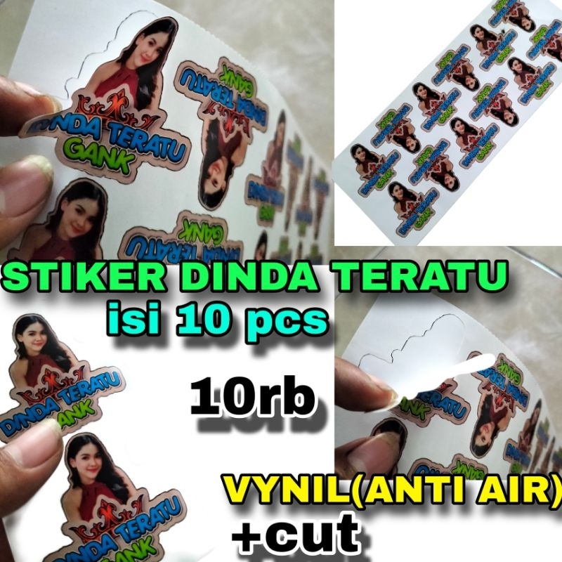

STIKER DINDA TERATU ISI 10 PCS BAHAN VYNIL(ANTI AIR)