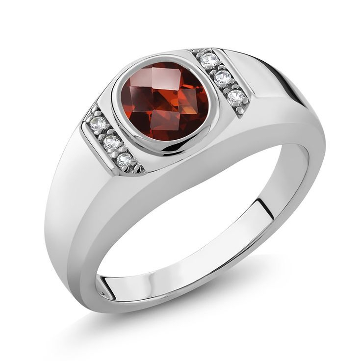 Cincin Pria Perak Silver Asli Batu Merah Model Terbaru by Zavira Jewelry