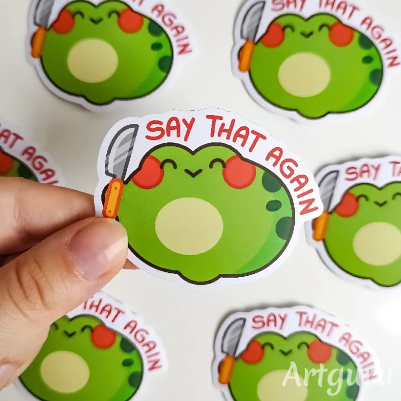 

30 pcs Stiker Froggie waterproof anti air