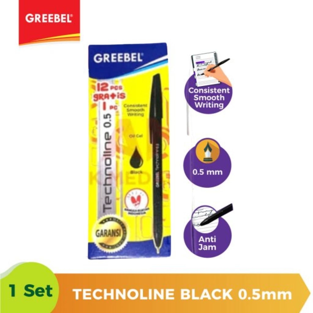 

Pulpen Greebel 0.5 ORIGINAL Hitam