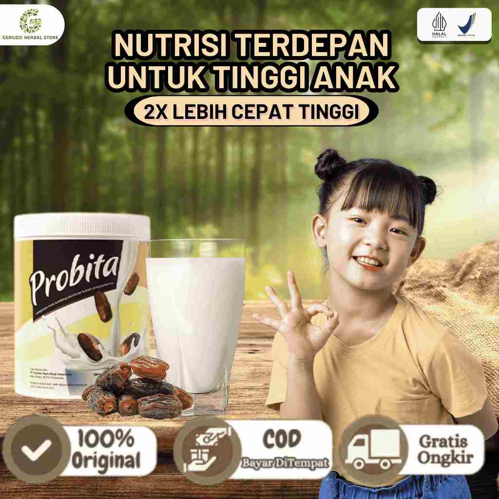 

Probita Susu Kurma Ajwa 250gr - Probita Nutrisi TerDepan untuk Tinggi Anak - Rendah Gula - BPOM & Halal