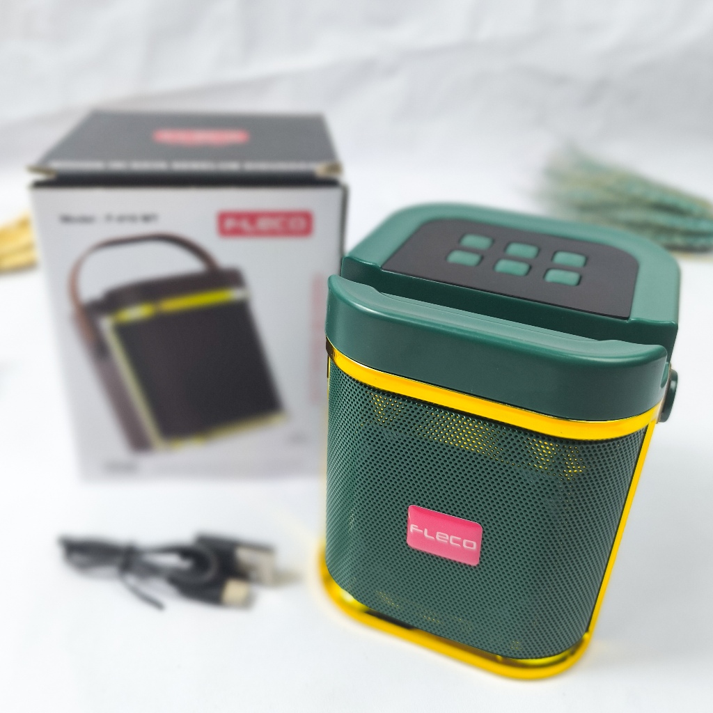 Speaker Portable Fleco F-410 MT Super Bass 15Watt 5jam Durability Nonstop 1800mAh