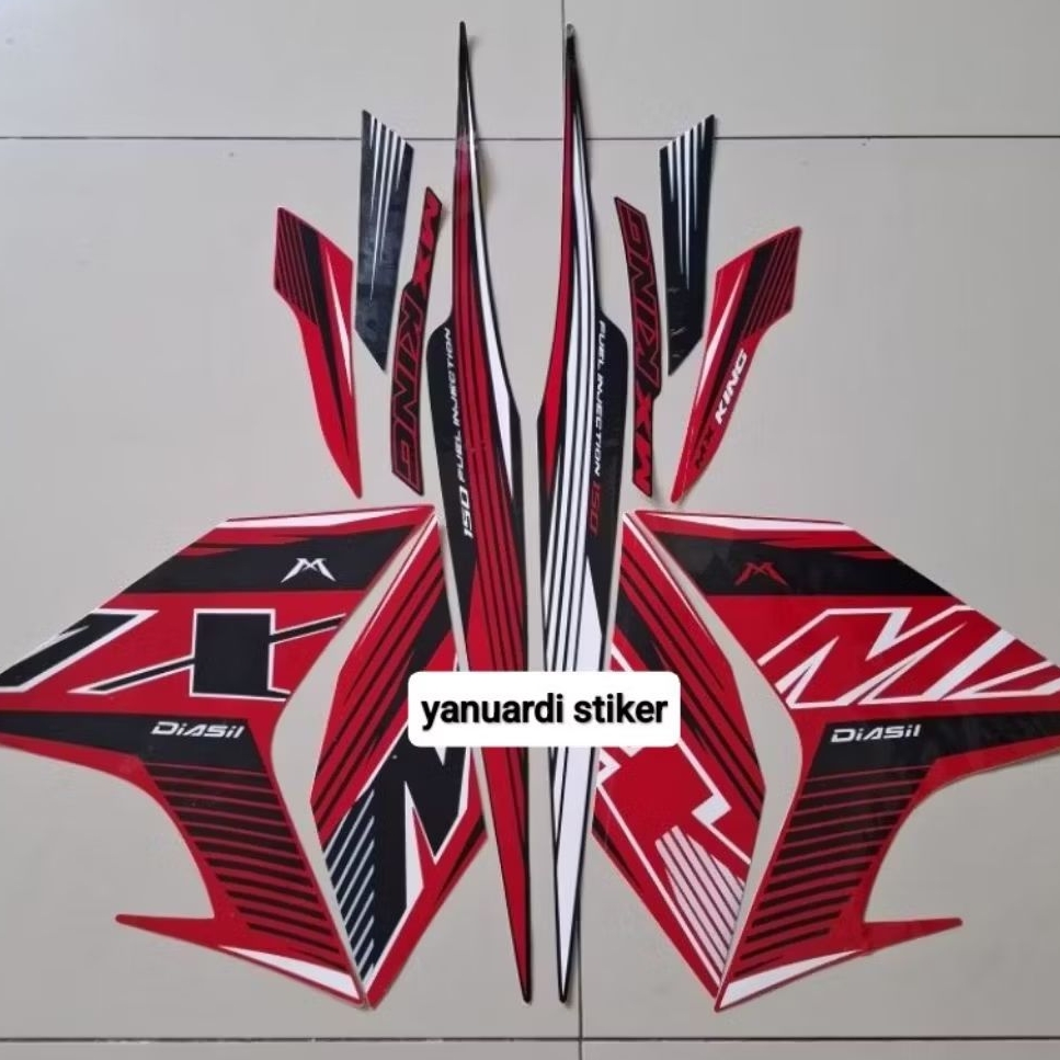 STRIPING STIKER LIST JUPITER MX KING TAHUN 2022 2023 HITAM MERAH MX KING NEW 2022 MERAH HITAM
