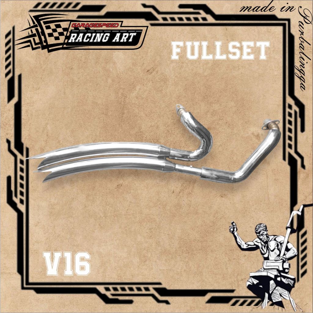 Knalpot Custom V16 SM Sport Ngeblar