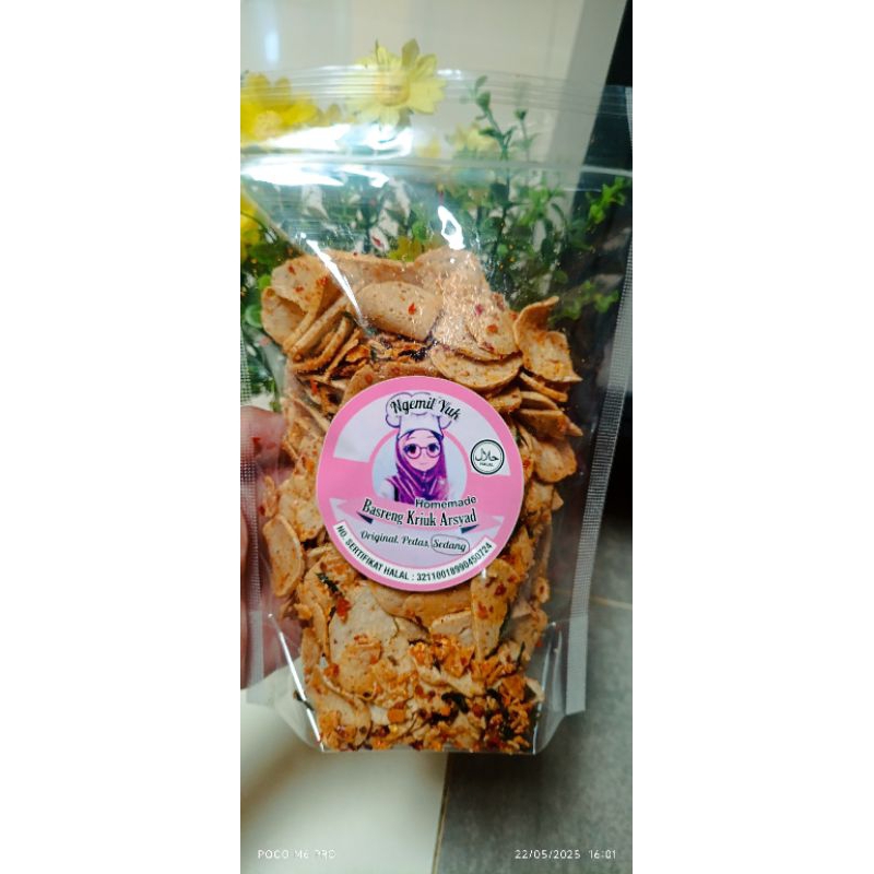 

Basreng kriuk Arsyad kemasan 250gr, original, sedang dan pedas