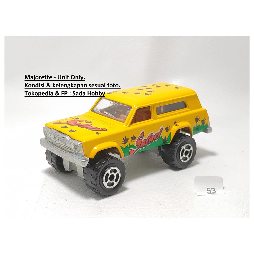 Diecast Majorette Jeep Cherokee Kuning Safari 4x4 Unit Only