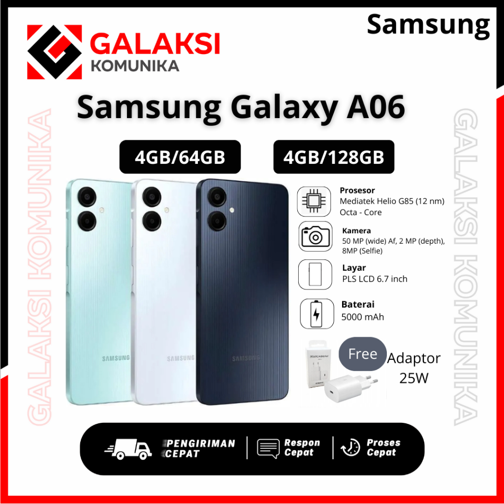 Samsung Galaxy A06 6.7″ 4/128GB Garansi Resmi Samsung