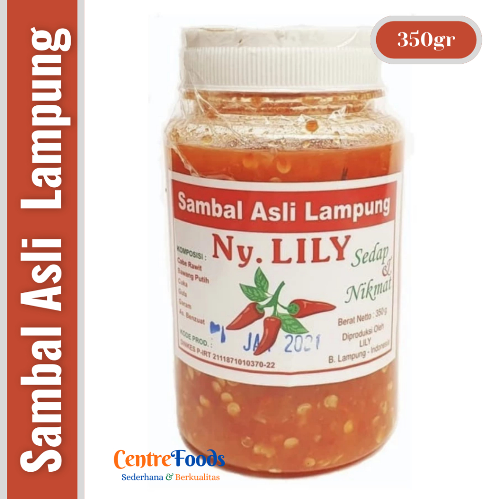 

Sambal Asli Lampung - Ny. LILY | 350gr [ Harga Per BKS ]
