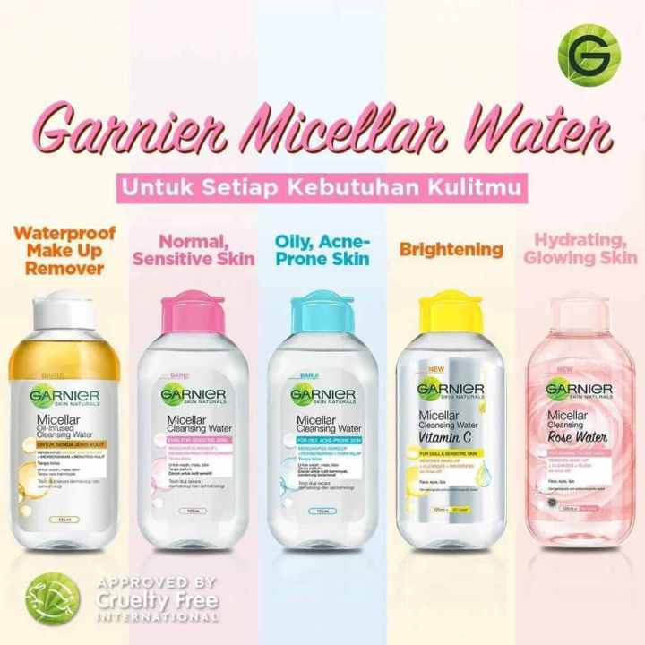 Garnier Micellar Water Make Up Remover 125ML All Varian
