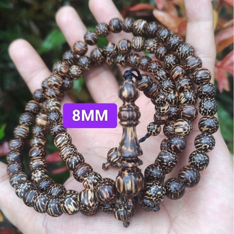 tasbih liwung hitam asli 8mm 99 butir tasbih kayu liwung tasbih bertuah