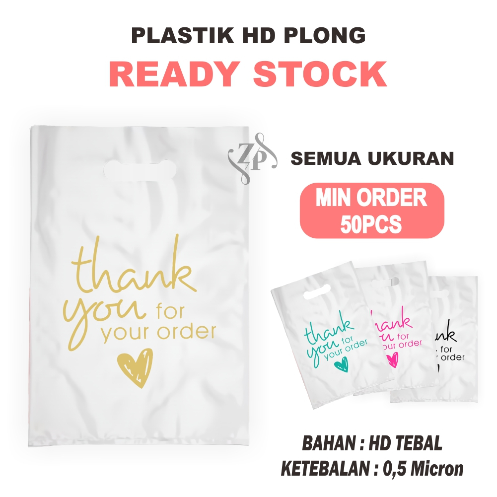 

zona.packaging (Isi 50Pcs) SEMUA UKURAN Kantong Plastik Pe Motif Thank You | Kantong Plastik Skincare | Kantong Plastik Plong Motif | Kantong Olshop