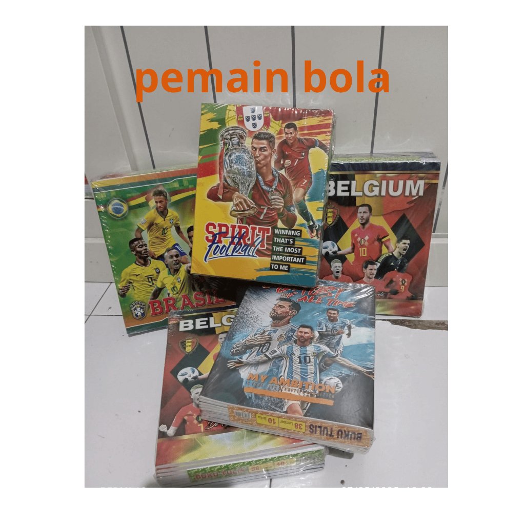 

Buku Tulis Pemain Bola Isi 58 lembar X-Book ( 1 pack isi 10 buku )
