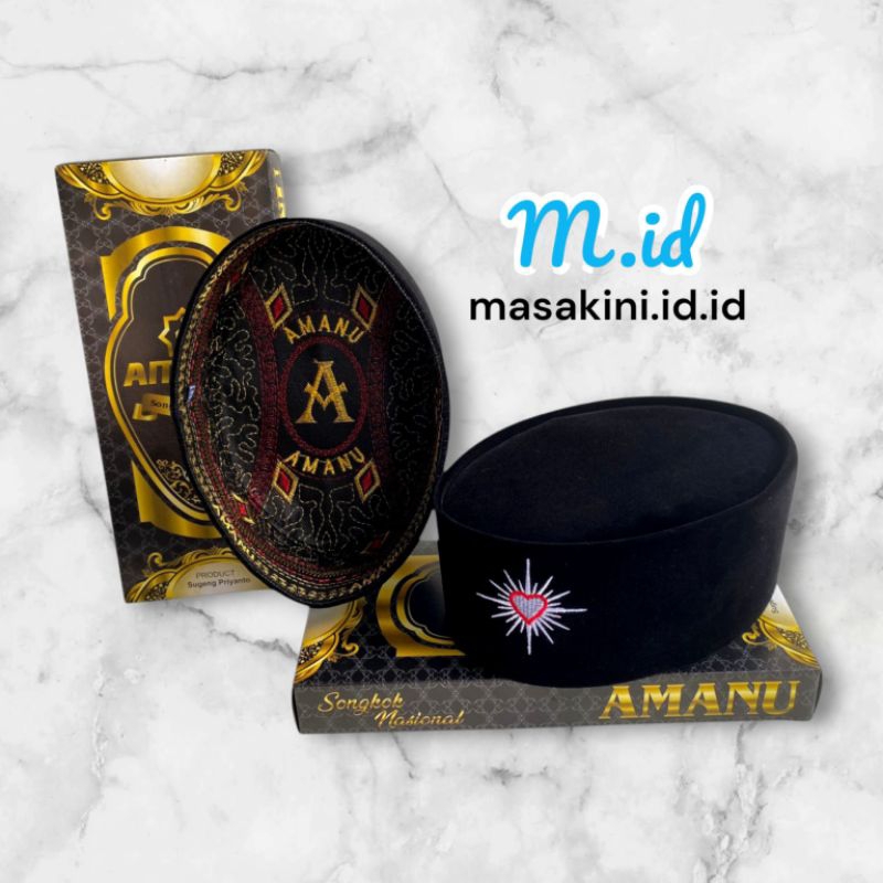 COD Songkok / kopyah / peci dengan Bordir Logo PSHT (SH  TERATE) AMANU