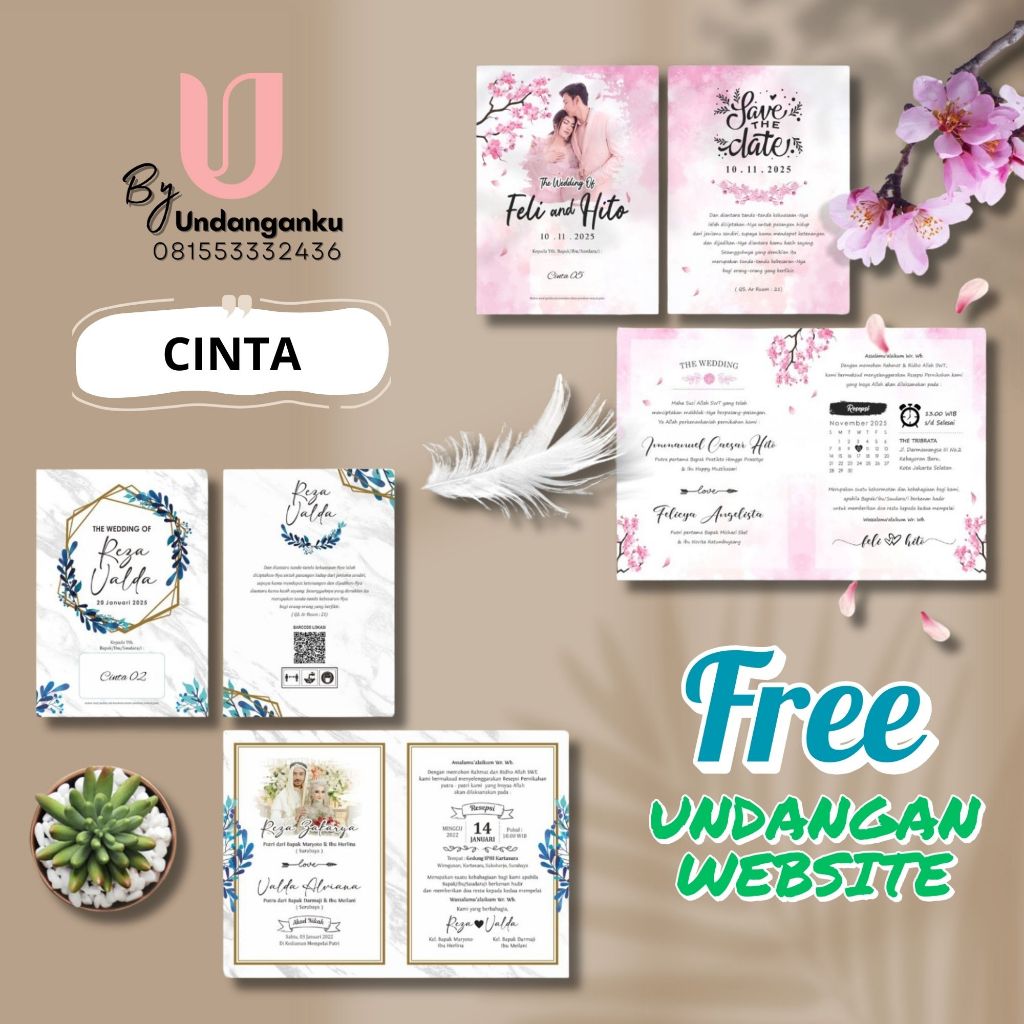 UNDANGAN PERNIKAHAN CETAK | UNDANGAN AESTHETIC FLORAL | UNDANGAN TEMA GRIYA I | UNDANGAN PERNIKAHAN 