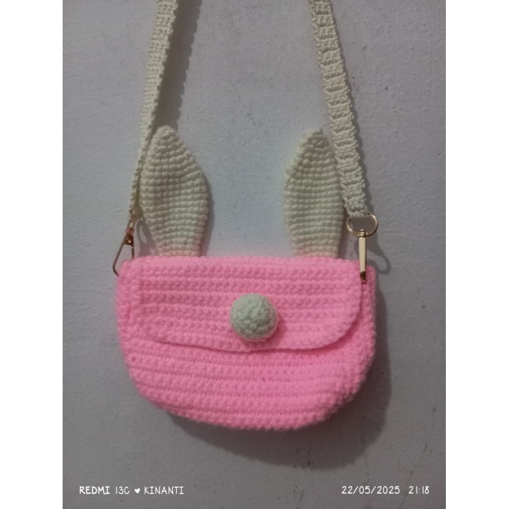 Tas rajut selempang anak,anak