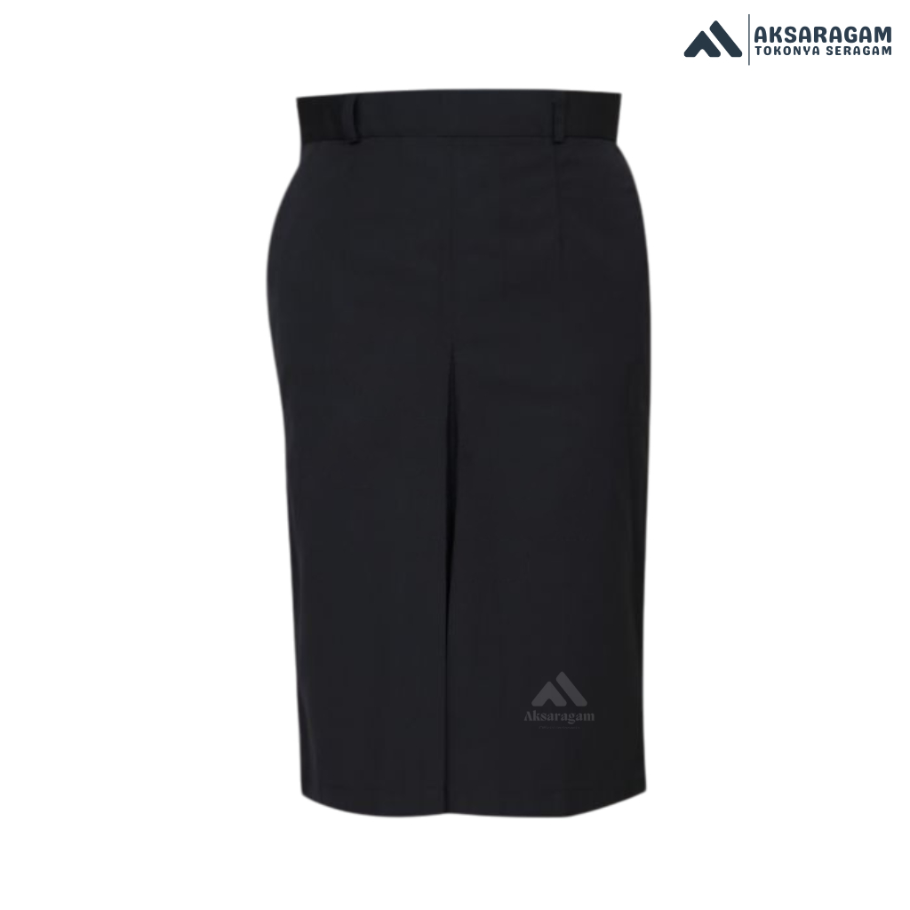 Aksaragam - Rok Hitam Span Pendek Katun - Rok Hitam Span - Rok Hitam Kerja Kantor Sekolah SMA SMK