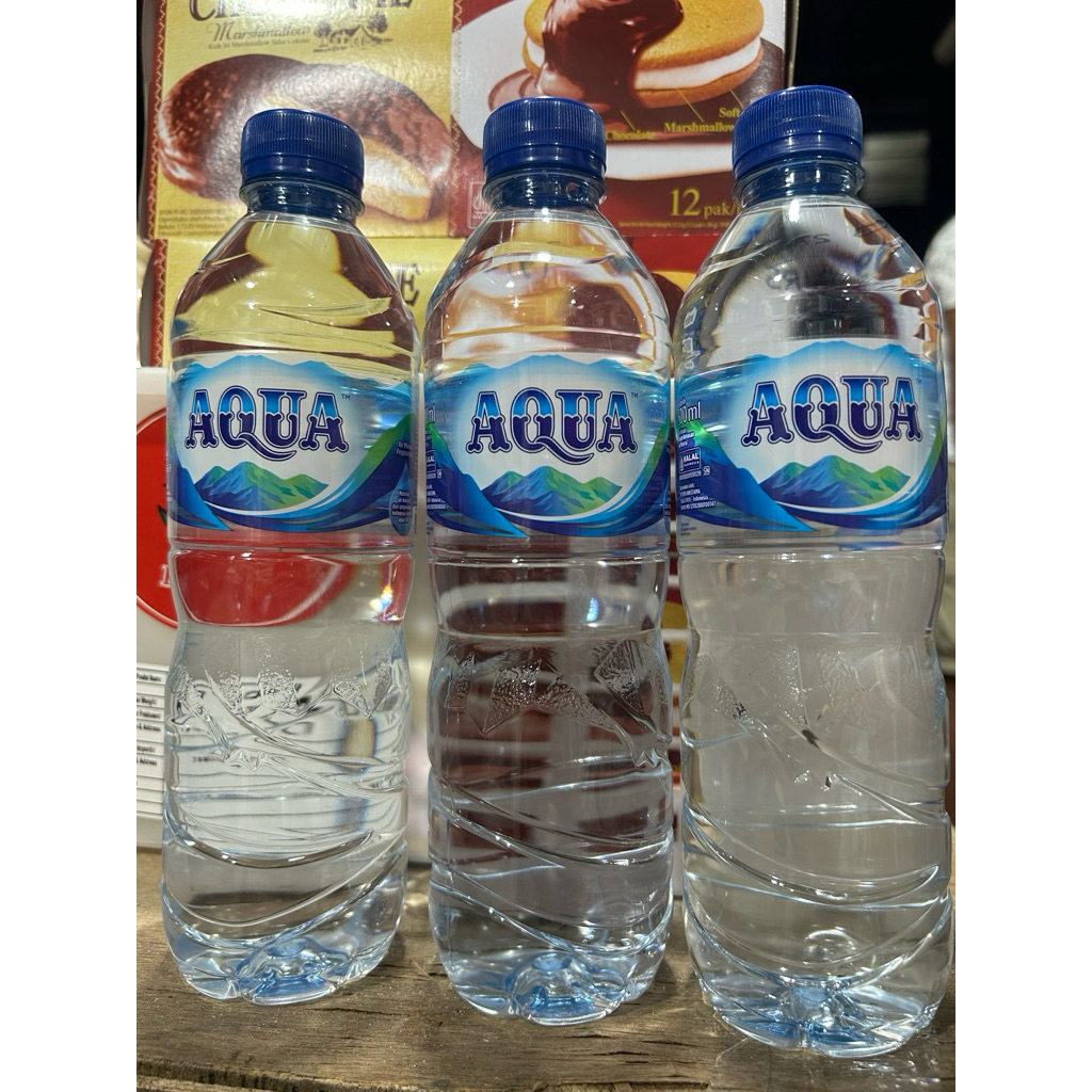 

Air minum Aqua 600ml per 3 pcs