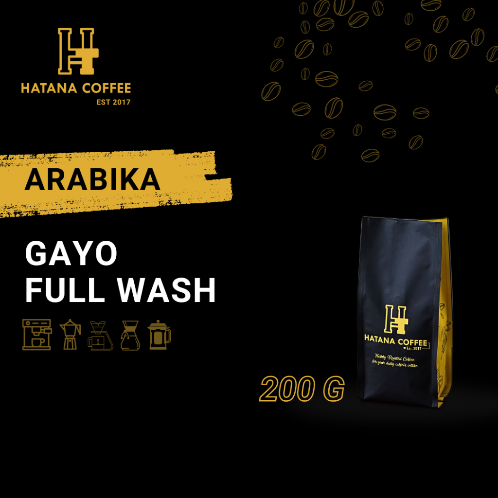 

Kopi Arabika Aceh Gayo Specialty (Full Wash) 200 Gram | Hatana Coffee