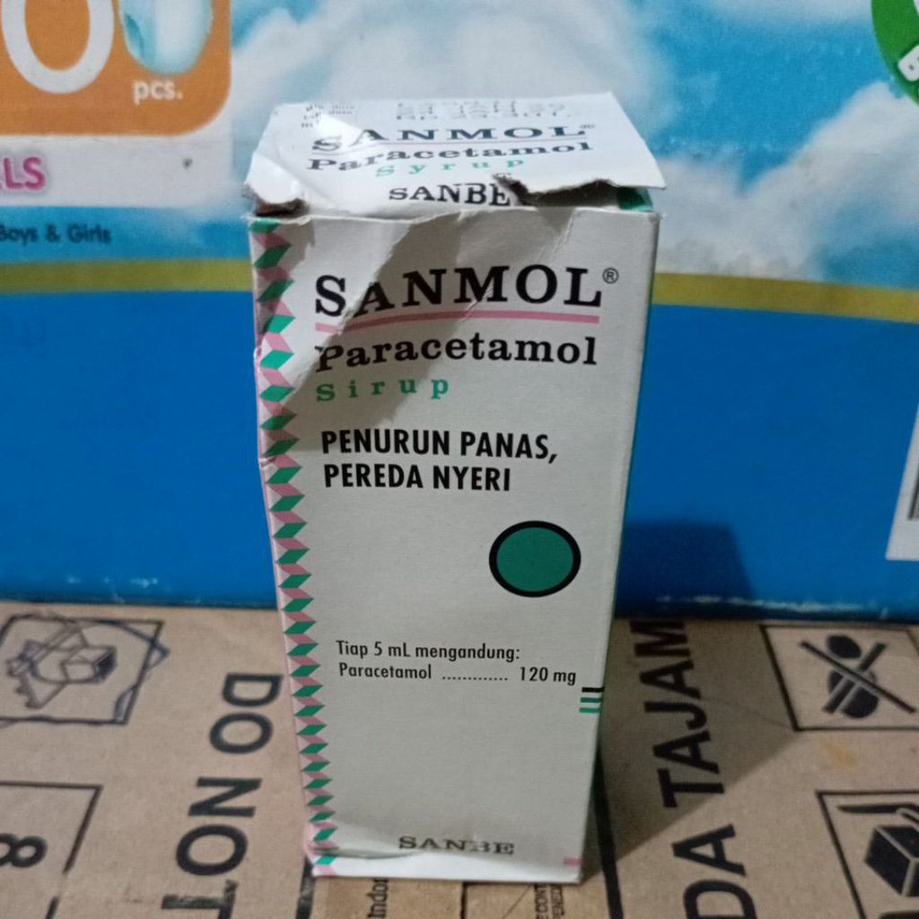 

sanmol Syrup 60 ml kemasan rusak