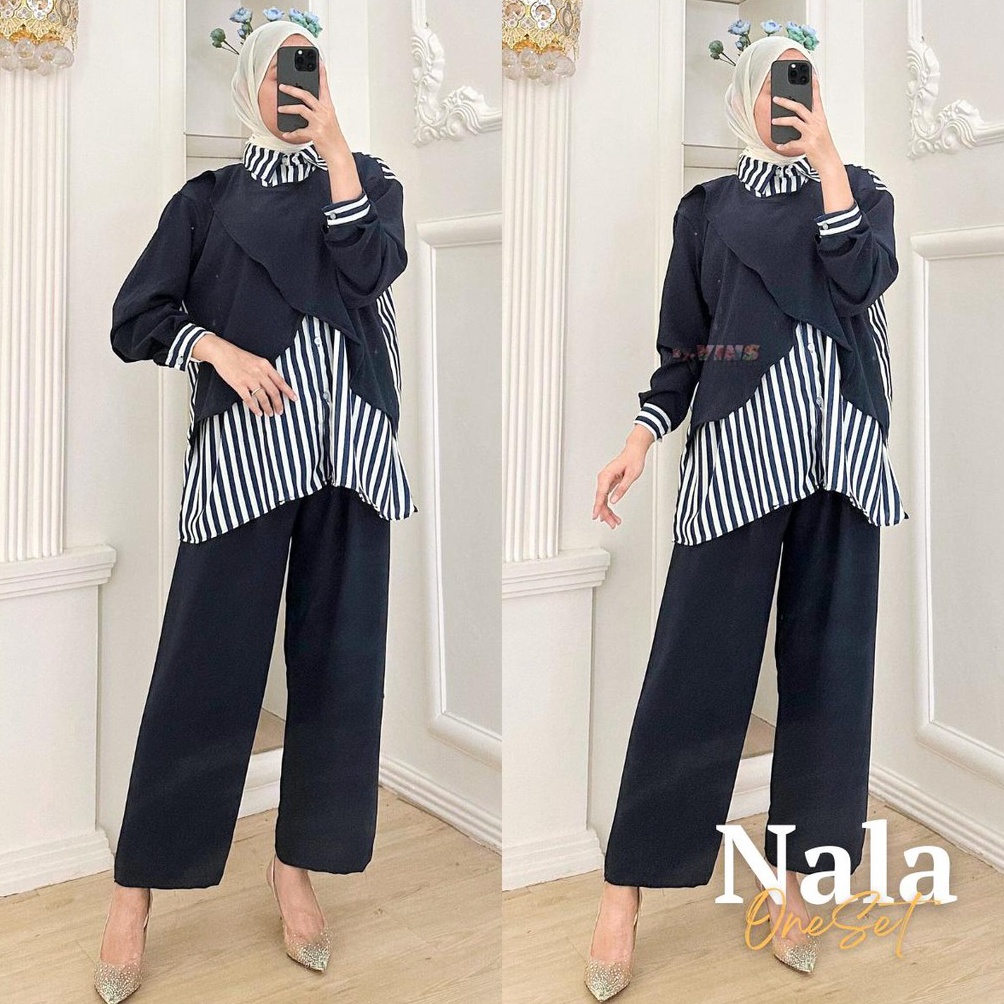 KODE V9S Paket Bundling 2 One Set 1rban  Nala One Set Salur Mix Crincle Polos Premium  Setelan Celan