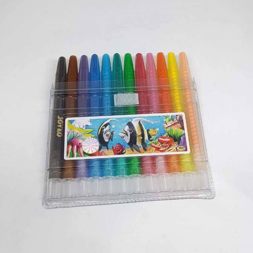 

Krayon putar 12 warna non toxic Joyko TWCR - 12S / Twist Crayon / Perlengkapan menggambar melukis