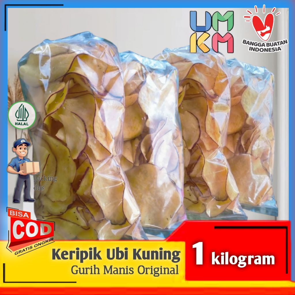 

kerpik ubi jalar original 1kg / keripik mantang original 1kg / keripik muntul kuning manis 1kg