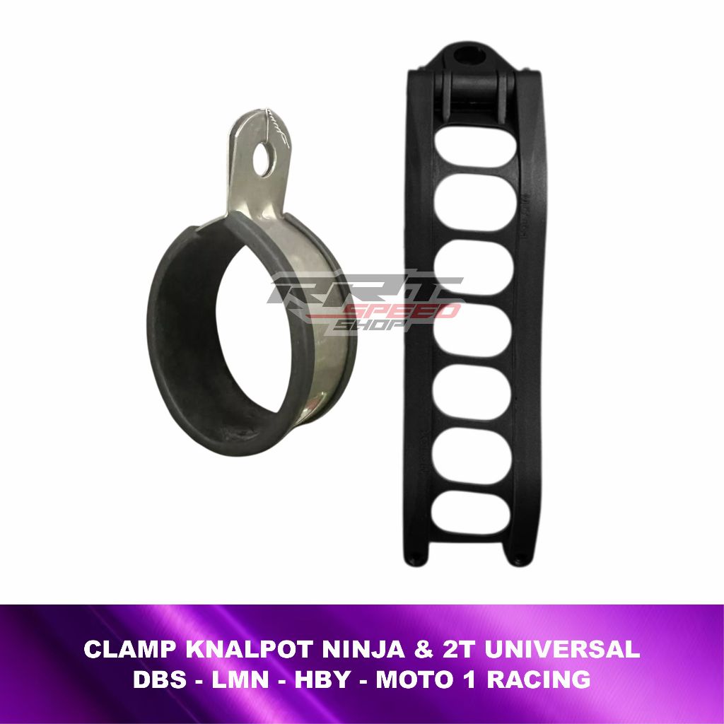 BREKET KNALPOT NINJA & 2T UNIVERSAL KARET DBS LMN HBY MOTO1 RACING