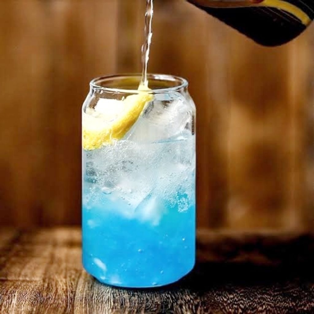 Gelas bentuk Kaleng / Gelas kaleng kaca / Gelas Can Kaca 470ml / Gelas Aesthetic / Gelas Estetik / G