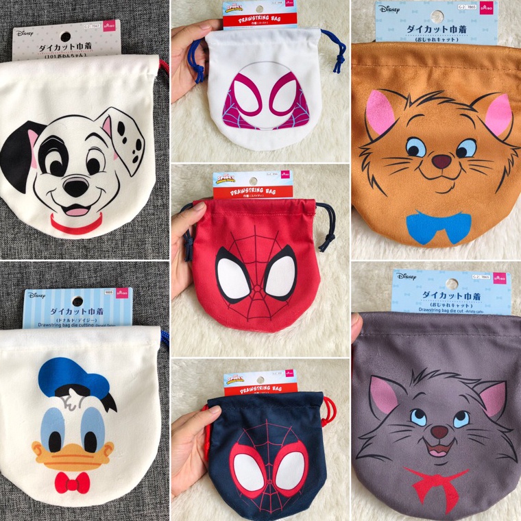 KODE H95O Fluffy Marvel Dalmatians Donald Duck Aristo Cats Disney Edition Die Cut Drawstring Bag Ari