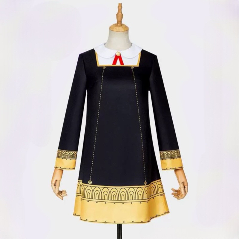 【Hervè】Ready Stock - Spy X Family Anya Forger Costume Cosplay Anime Fullset Wig Dress School Uniform
