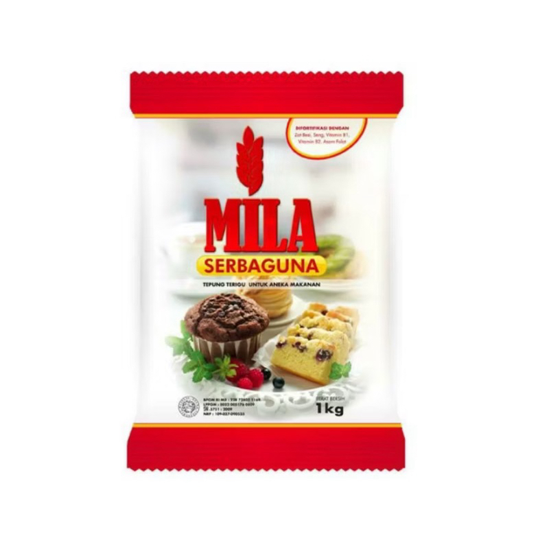 

Tepung Terigu Mila 1kg Tepung Terigu Serbaguna Mila 1kg