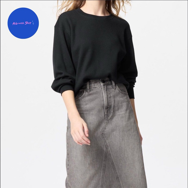 Uniqlo waffle collection long sleeves (lengan panjang)