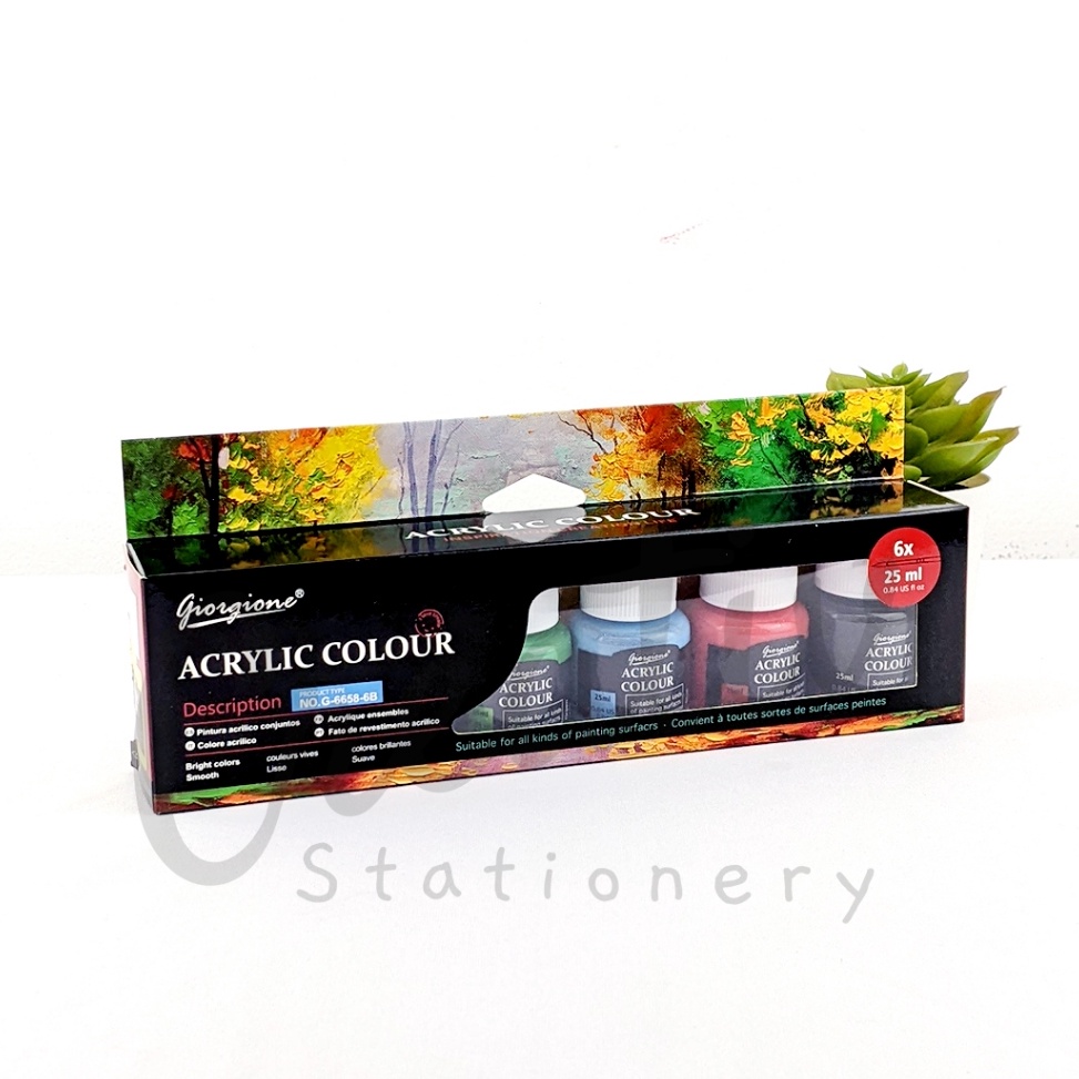 

KODE O56N GIORGIONE Acrylic Paint Set Cat Akrilik 6 Warna 25 Ml G66586B