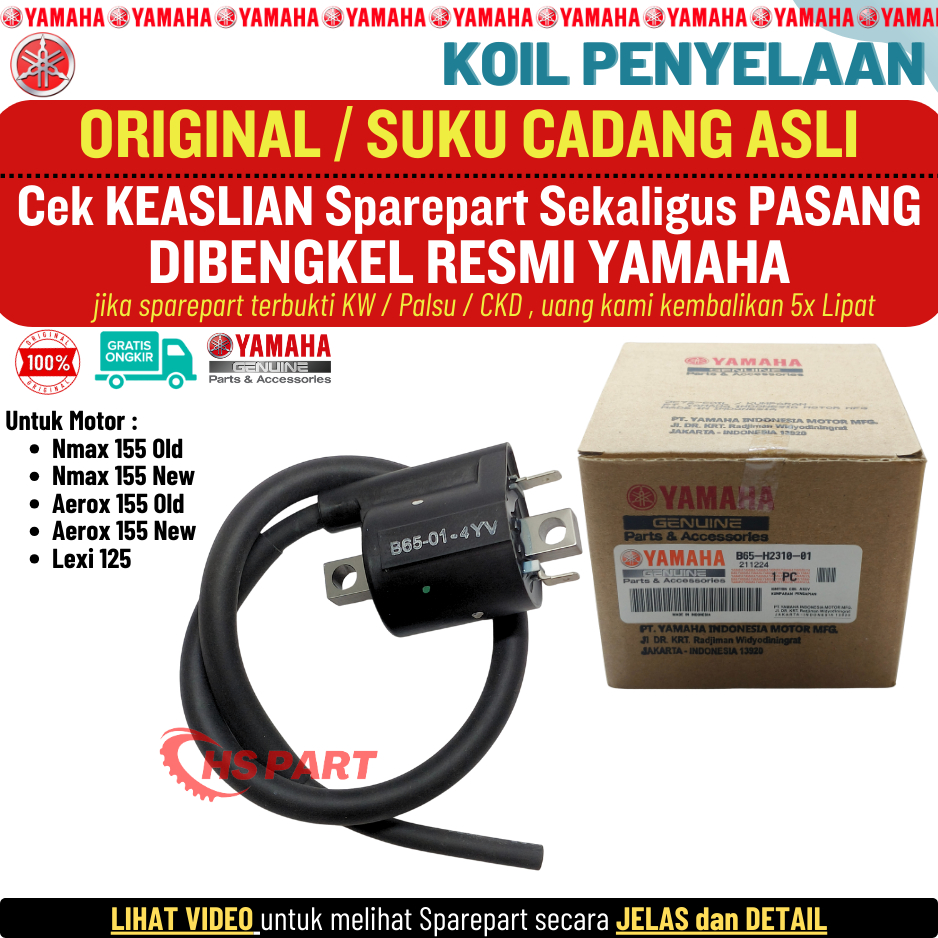 Koil Kuil Coil Ignition Aerox 155 Old New Nmax Lexi Original Yamaha 100%