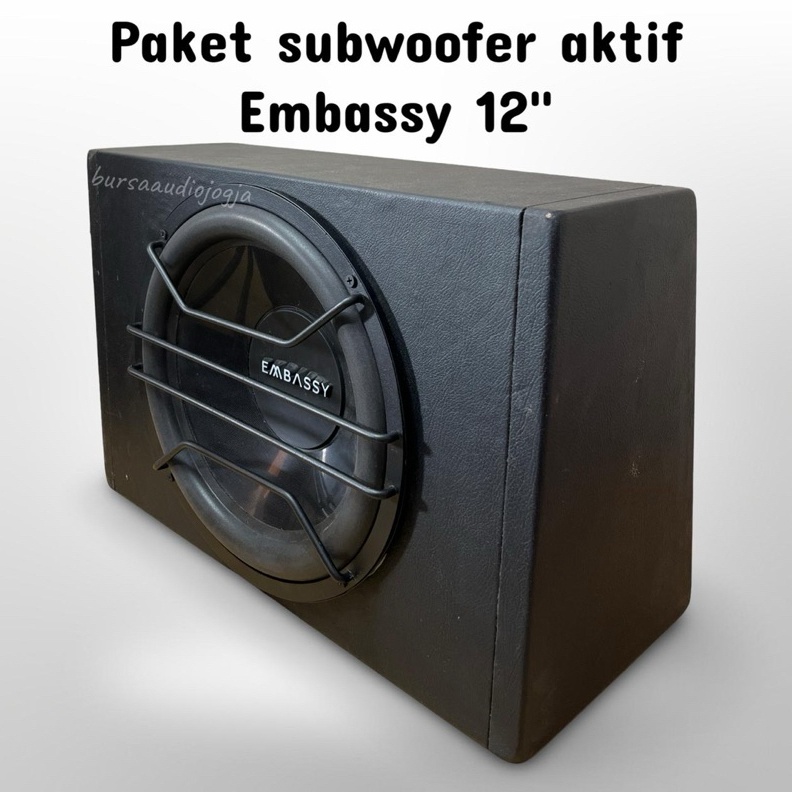 Paket Subwoofer Aktif Embassy 12 Inch Include Kit Power grill 5 Watts KODE B5W2
