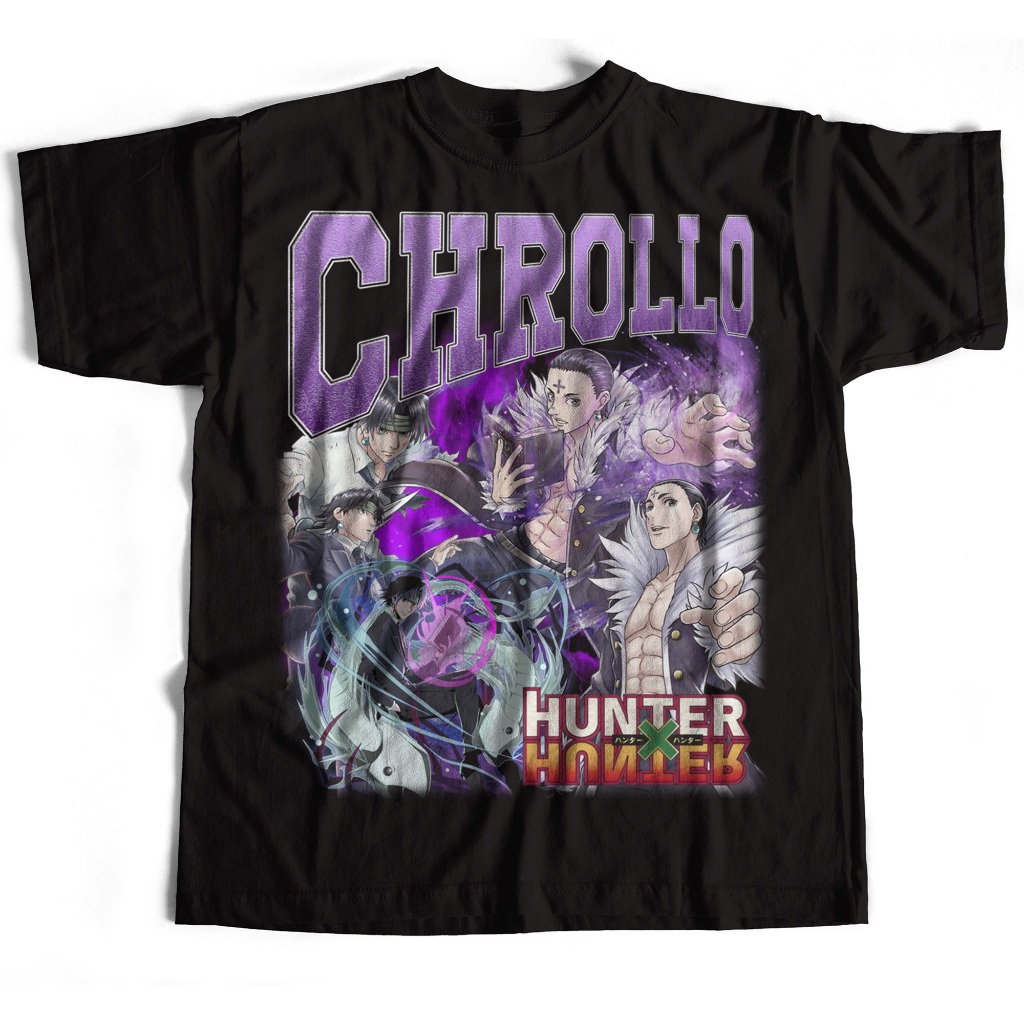 Chrollo Lucifer Hunter X Hunter Shirt | Baju Anime HXH | Cosplay Hisoka | Keluarga Zoldyck | Foto Ku