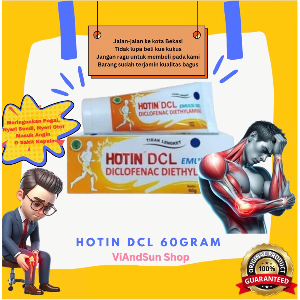 HOTIN DCL 60 Gram - Pereda Nyeri Otot & Sendi