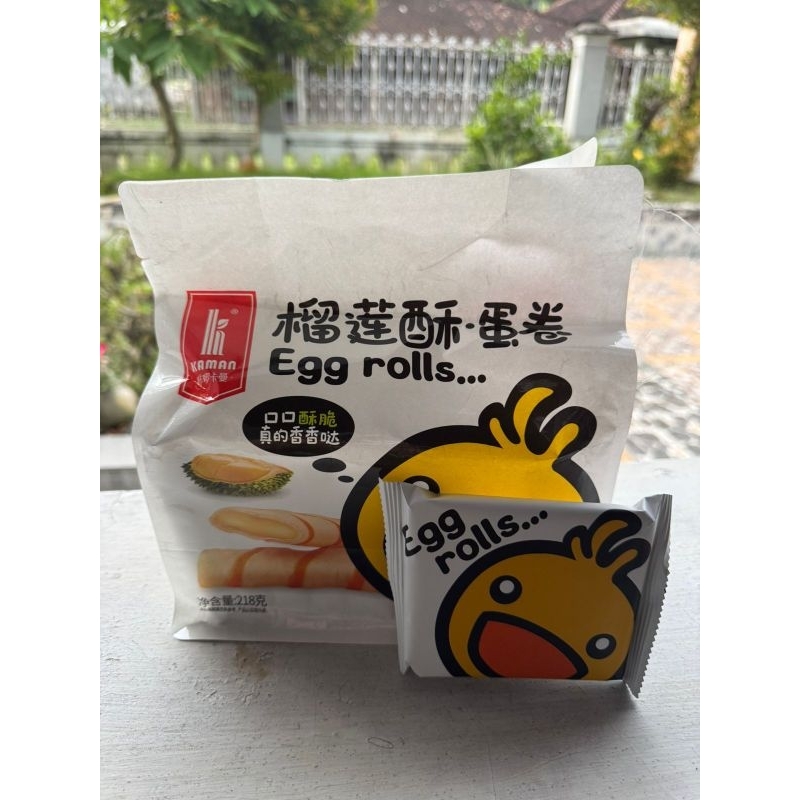 

Kaman Crispy Egg Roll Rasa Durian 218 Gr (Isi 10 Pcs)