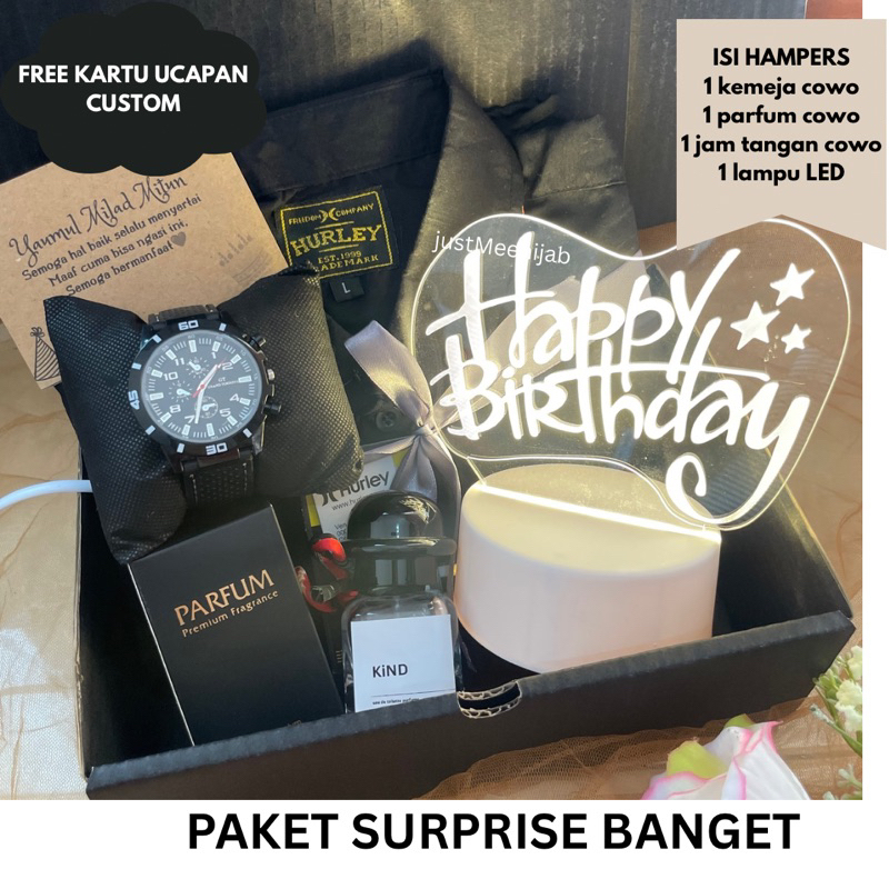 DANDIMSTOREE - HAMPERS SURPRISE KEMEJA PRIA - KADO HADIAH COWOK UNTUK ULANG TAHUN
