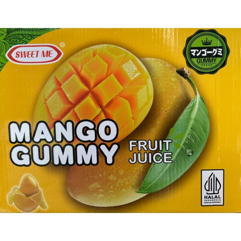 

Permen Gummy mango kupas fruit juice 1 box is 30 pcs