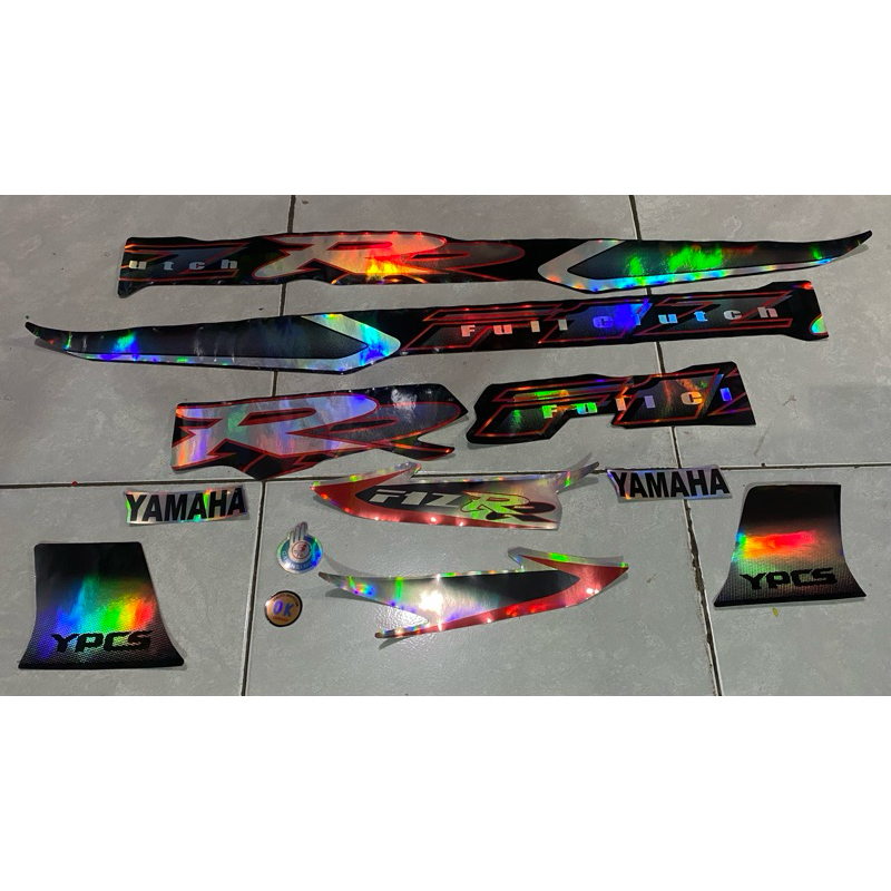 striping fiz r full clutch hologram merah silver