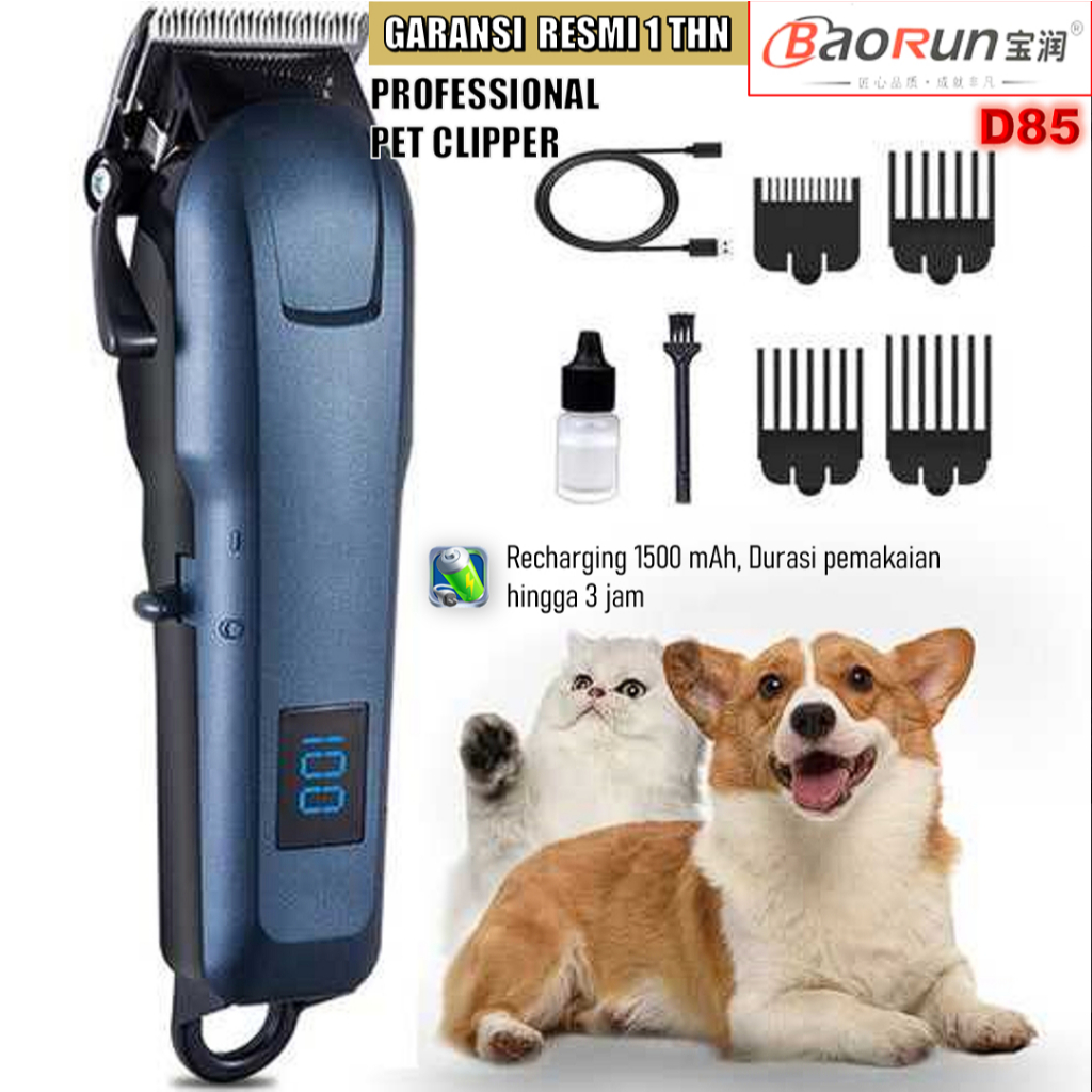 BaoRun Alat Cukur Elektrik Bulu Hewan kucing anjing domba Hair Clipper Adjustable Blade Recharge 150