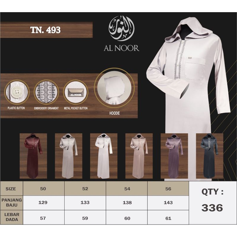 JUBAH AL NOOR HOODIE / JUBAH HOODIE ( WAJIB CEK UKURAN DIDESKRIPSI)